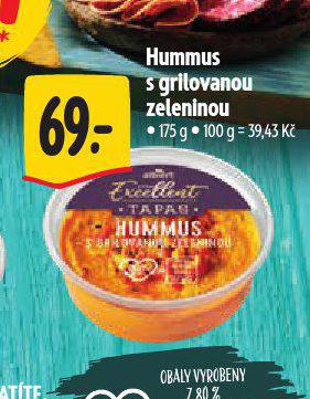 HUMMUS S GRILOVANOU ZELENINOU