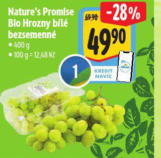 NATURES PROMISE BIO HROZNY BL BEZSEMENN
