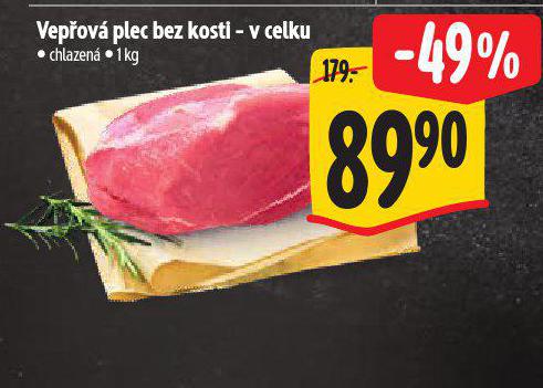 VEPOV PLEC BEZ KOSTI - V CELKU