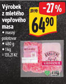 VROBEK Z MLETHO VEPOVHO MASA