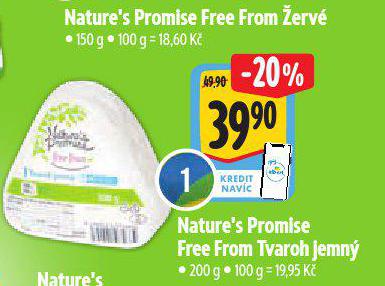 NATURES PROMISE FREE FORM TVAROH JEMN