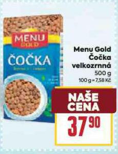 MENU GOLD OKA VELKOZRNN
