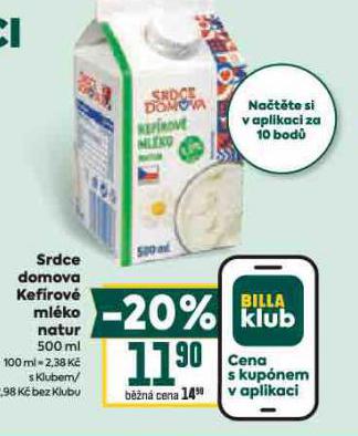 SRDCE DOMOVA KEFROV MLKO NATUR