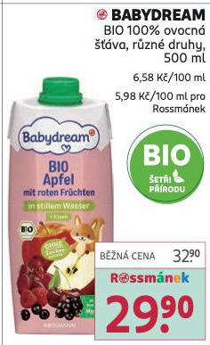 BABYDREAM BIO 100% OVOCN TVA
