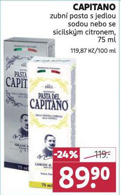 CAPITANO ZUBN PASTA S JEDLOU SODOU NEBO S SICILSKM CITRONEM