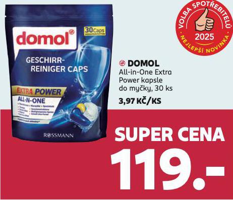DOMOL ALL-IN-ONE EXTRA POWER KAPSLE DO MYKY