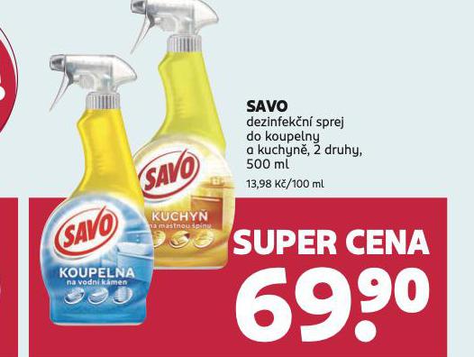 SAVO DEZINFEKN SPREJ DO KOUPELNY
