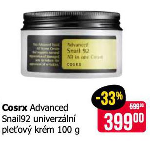 COSRX ADVANCED SNAIL92 UNIVERZLN PLEOV KRM
