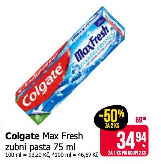 COLGATE MAX FRESH ZUBN PASTA