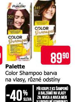 PALETTE COLOR SHAMPOO BARVA NA VLASY