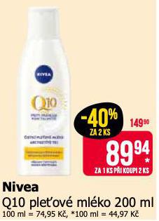NIVEA Q10 PLEOV MLKO
