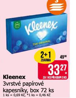 KLEENEX 3VRSTV PAPROV KAPESNKY