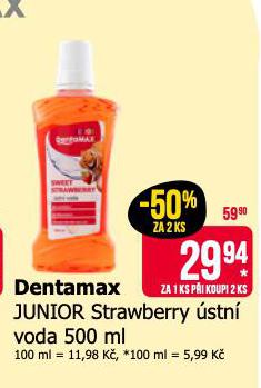 DENTAMAX JUNIOR STRAWBERRY STN VODA