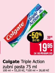 COLGATE TRIPLE ACTION ZUBN PASTA