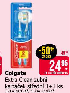 COLGATE EXTRA CLEAN ZUBN KARTEK STEDN