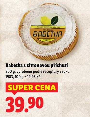 BABETKA S CITRONOVOU PCHUT