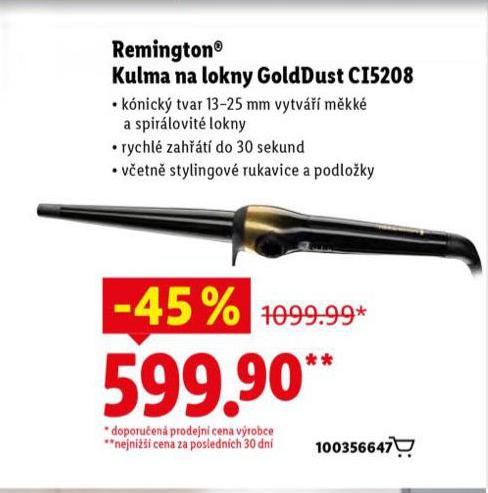 REMINGTON KULMA NA LOKNY GOLDDUST