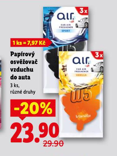 PAPROV OSV̎OVA VZDUCHU DO AUTA