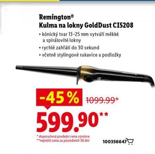REMINGTON KULMA NA LOKNY GOLDDUST