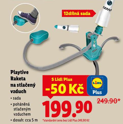 PLAYTIVE RAKETA NA STLAEN VZDUCH
