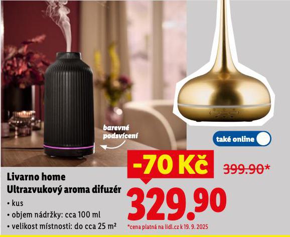 LIVARNO HOME ULTRAZVUKOV AROMA DIFUZR