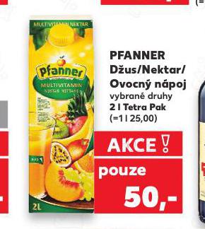 PFANNER DUS, NEKTAR A NPOJ