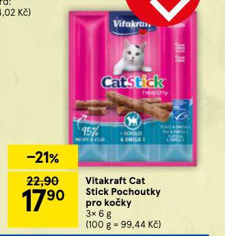 VITAKRAFT CAT STICK POCHOUTKY PRO KOKY