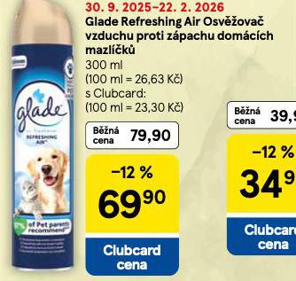 GLADE REFRESHING AIR OSV̎OVA VZDUCHU PROTI ZPACHU DOMCCH MAZLK