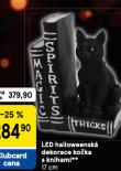 LED HALLOWEENSK DEKORACE KOKA S KNIHAMI