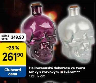 HALLOWEENSK DEKORACE VE TVARU LEBKY S KORKOVM UZVREM