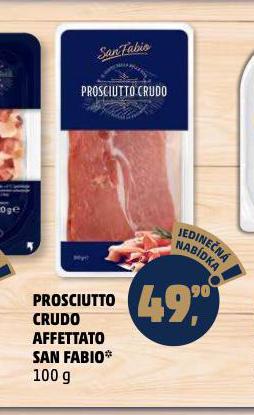 PROSCIUTTO CRUDO AFFETTATO SAN FABIO