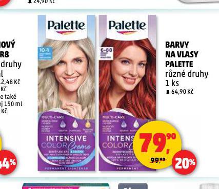 PALETTE BARVA NA VLASY