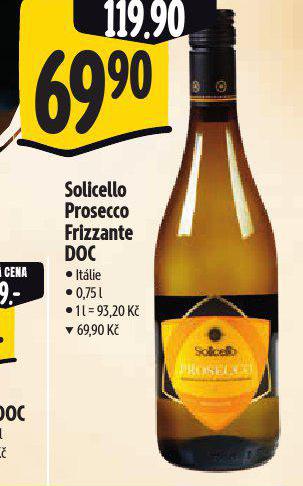 SOLICELLO PROSECCO FRIZZANTE DOC