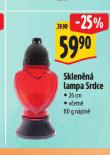 SKLENN LAMPA SRDCE