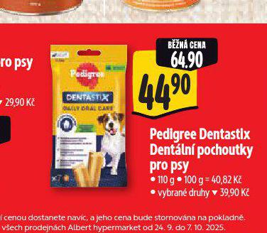 PEDIGREE DENTASTIX POCHOUTKY PRO PSY