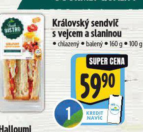 KRLOVSK SENDVI S VEJCEM A SLANINOU