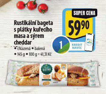 RUSTIKLN BAGETA S PLTKY KUECHO MASA A SREM CHEDDAR