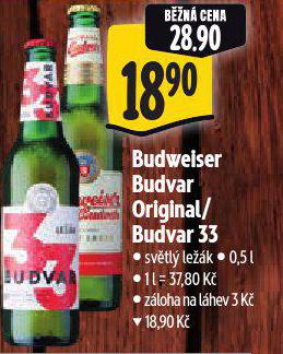 BUDWEISER BUDVAR ORIGINL