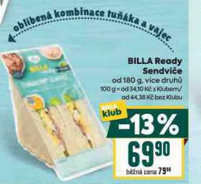 BILLA READY SENDVIE