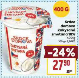 SRDCE DOMOVA ZAKYSAN SMETANA 18%