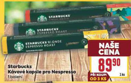 STARBUCKS KVOV KAPSLE PRO NESPRESSO