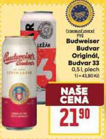 BUDWEISER BUDVAR 33