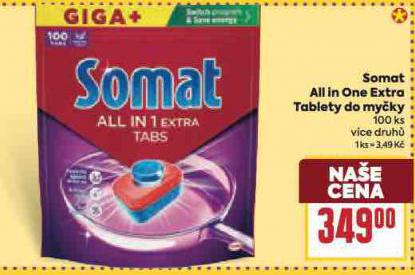 SOMAT ALL IN ONE EXTRA TABLETY DO MYKY