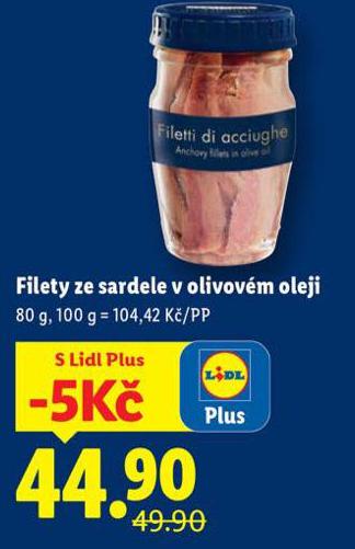 FILETY ZE SARDELE V OLIVOVM OLEJI