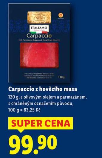 CARPACCIO Z HOVZHO MASA