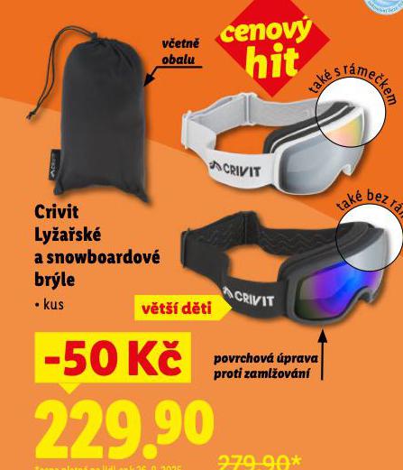 CRIVIT LYASK A SNOWBOARDOV BRLE