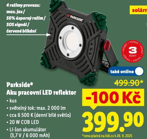 PARKSIDE AKU PRACOVN LED REFLEKTOR