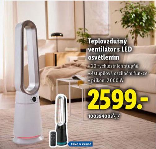 TEPLOVZDUN VENTILTOR S LED OSVTLENM