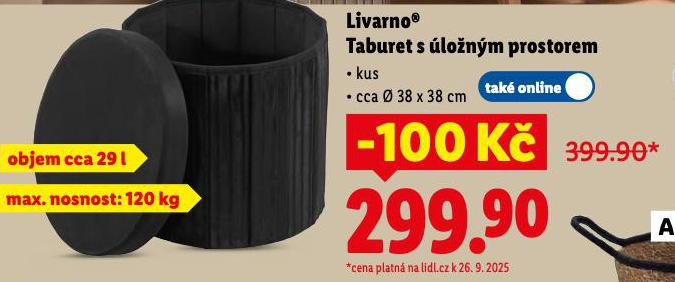 LIVARNO TABURET S LONM PROSTOREM