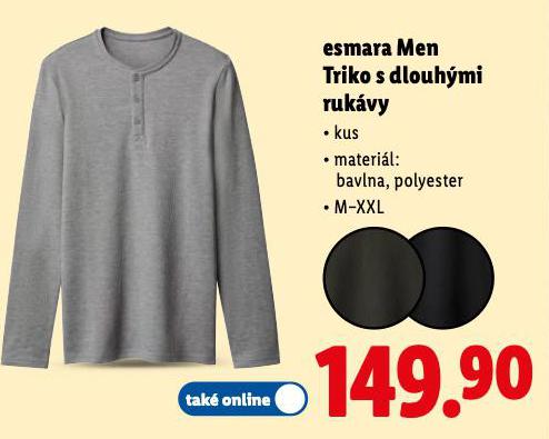 ESMARA MEN TRIKO S DLOUHMI RUKVY